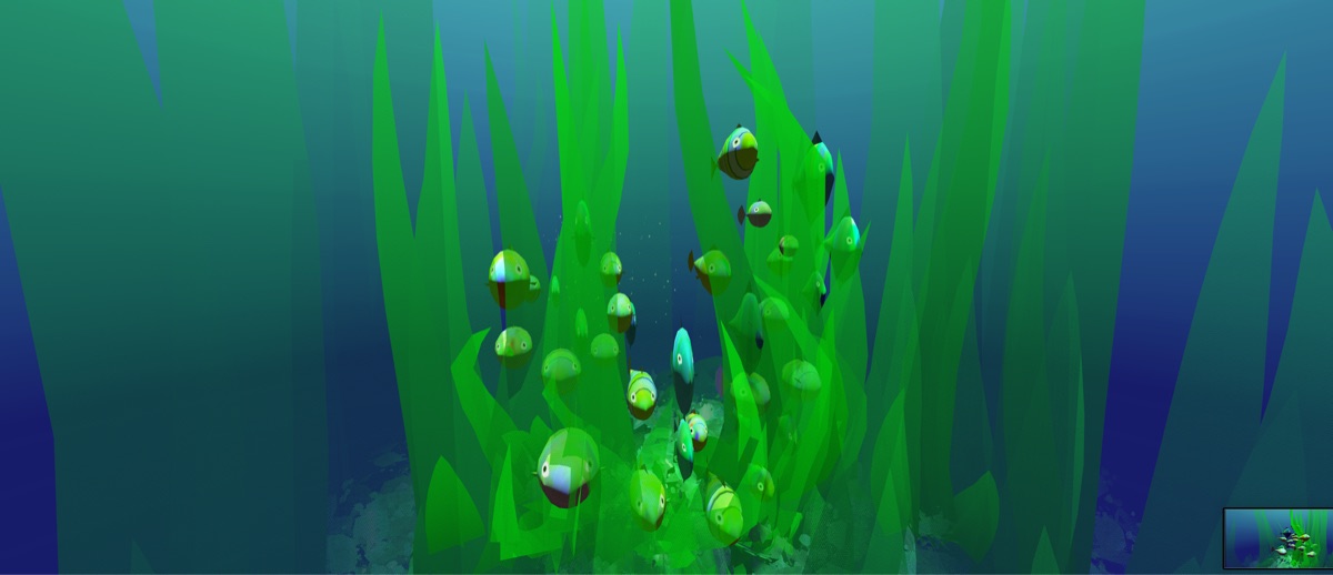 Dense green kelp scene