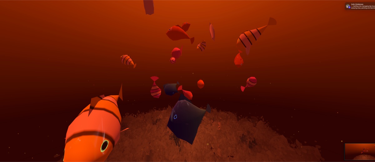 Deep red scene