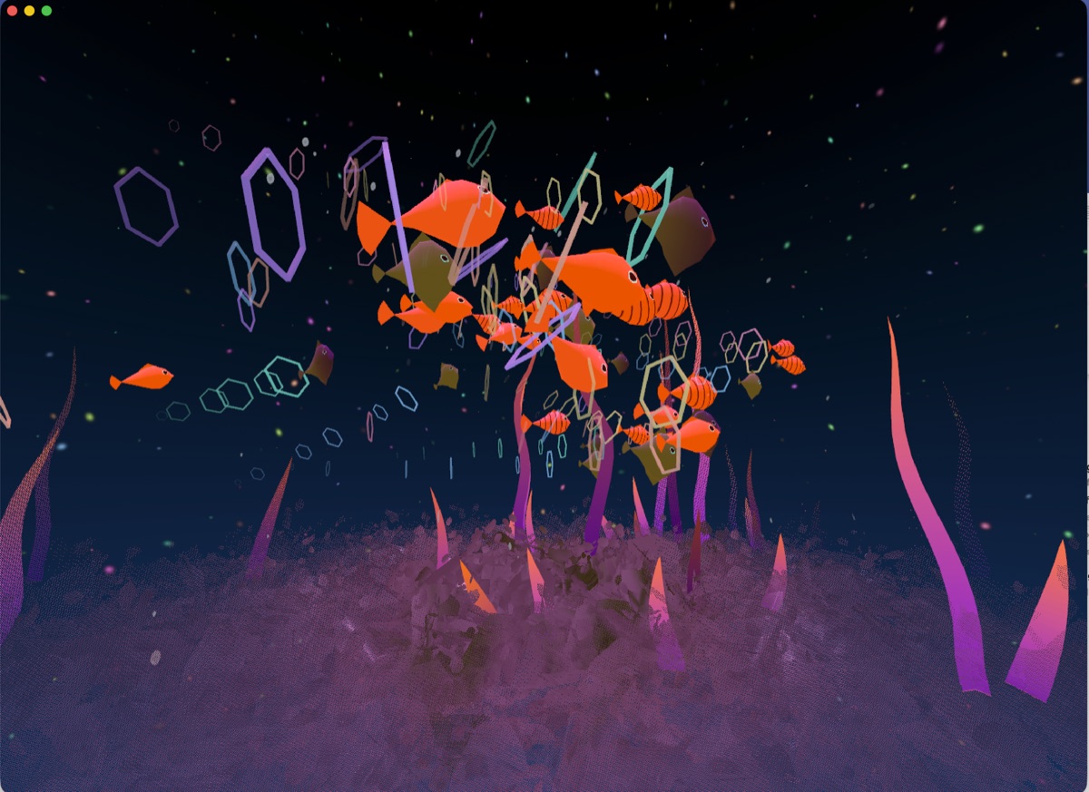 Wireframe scene