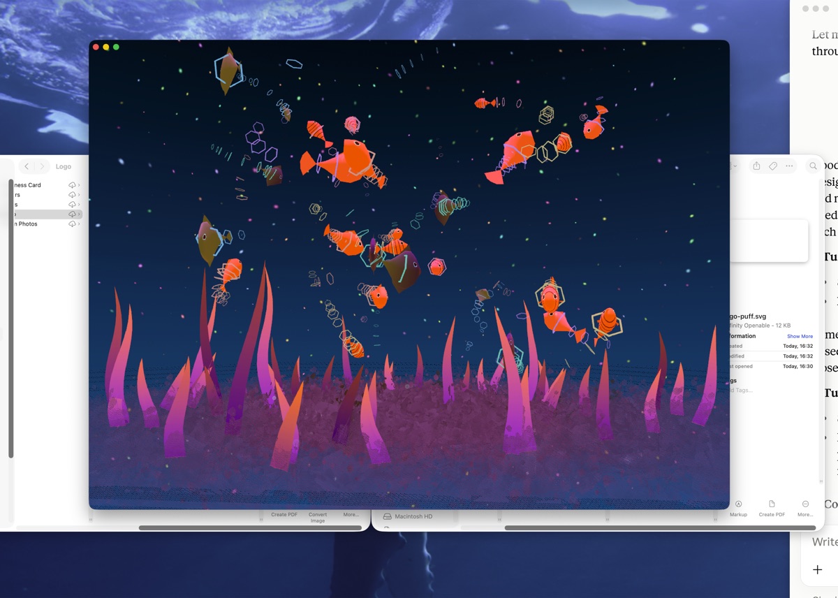 Neon reef scene